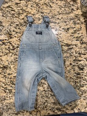 OshKosh B'gosh Blue and White Pinstripe Overalls